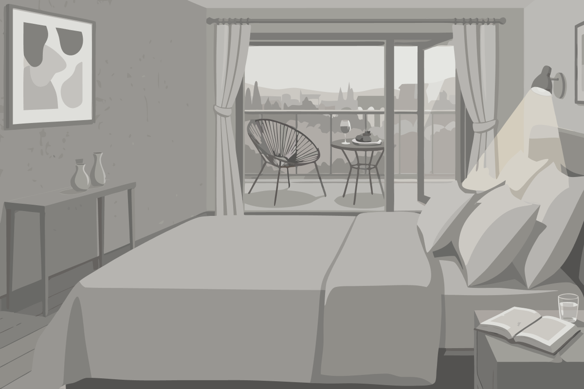 Quarto King com Vista Piscina